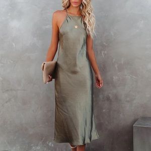 Vici Melise Midi Satin Dress